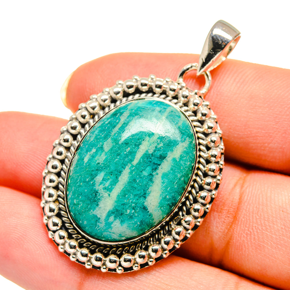 Amazonite Pendants handcrafted by Anasilvercos - PD12504