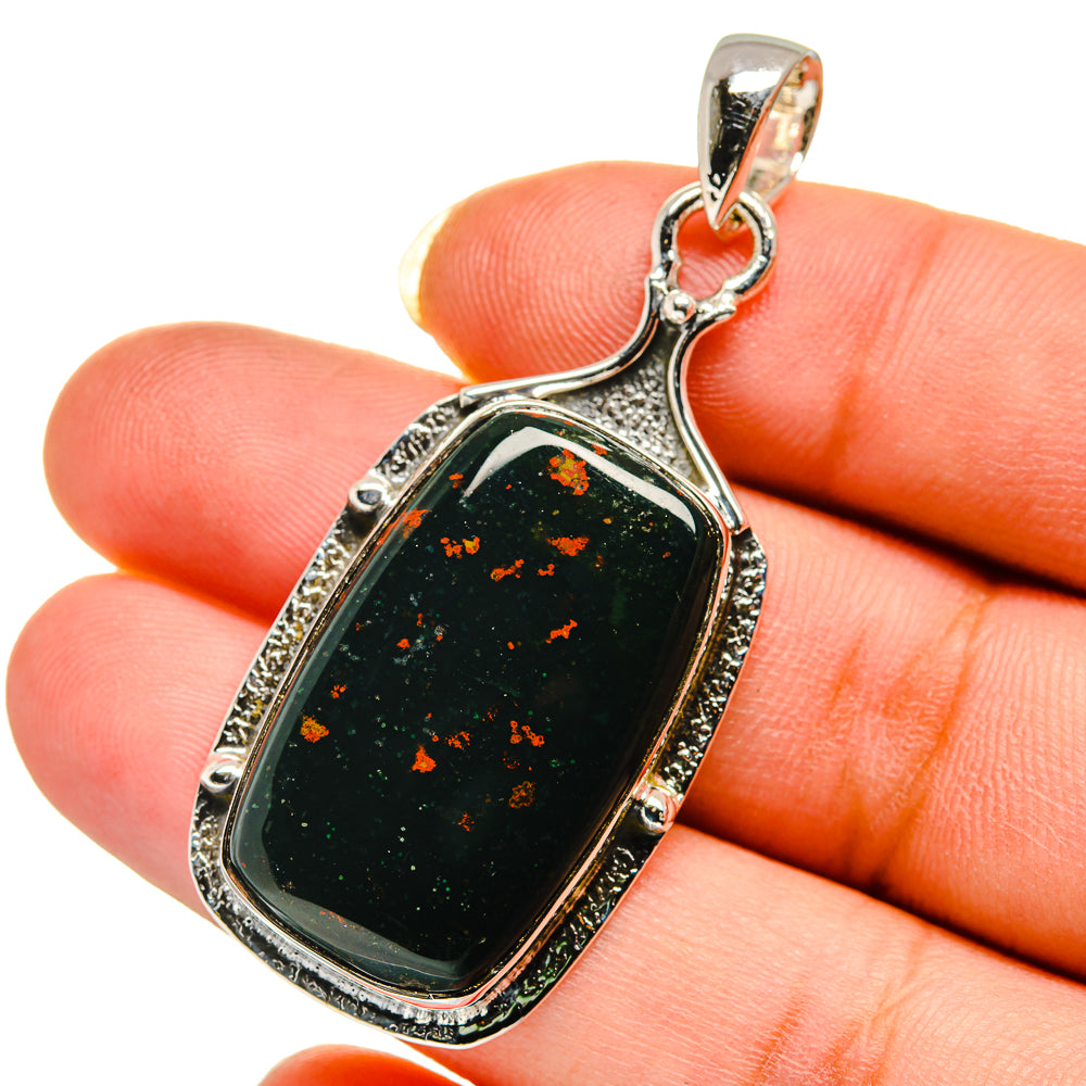 Bloodstone Pendants handcrafted by Anasilvercos - PD12512