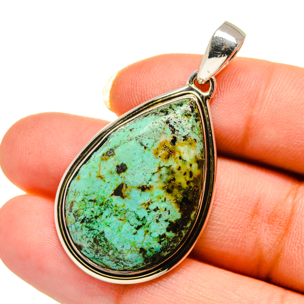 Tibetan Turquoise Pendants handcrafted by Anasilvercos - PD12523