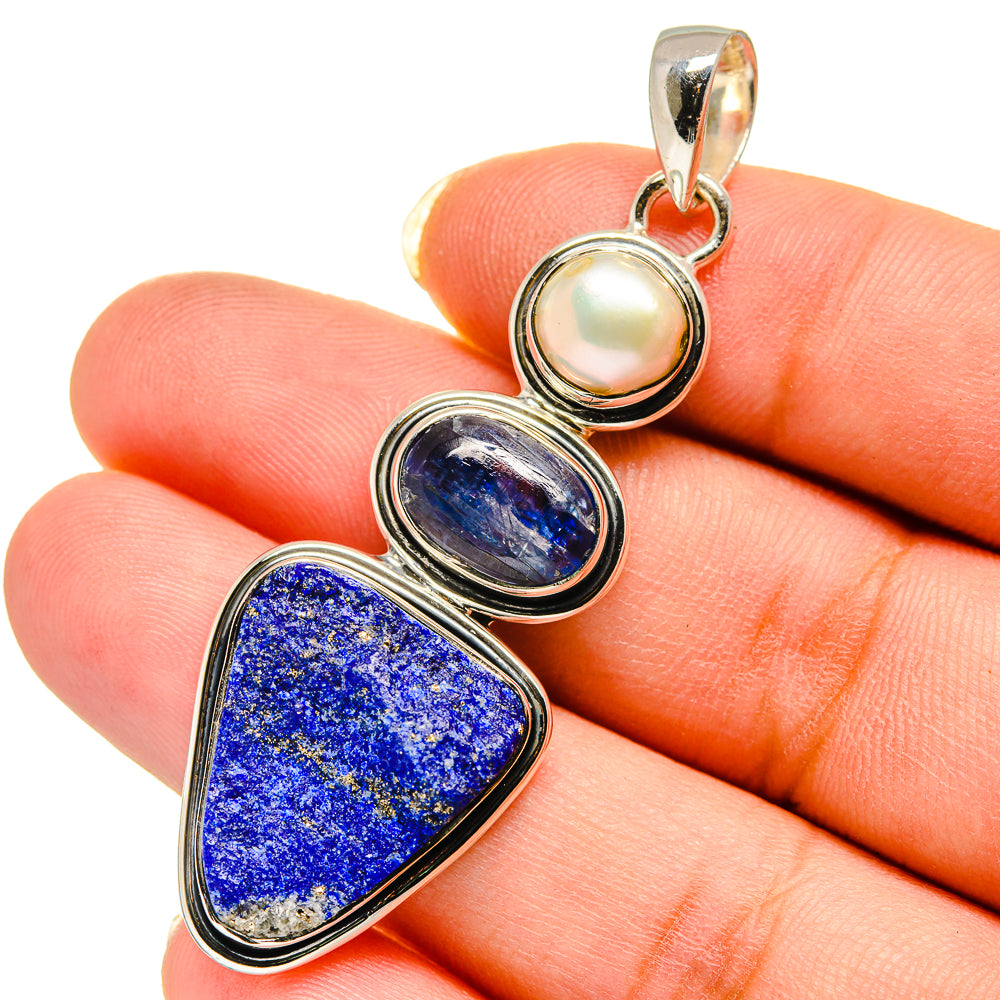 Lapis Lazuli Pendants handcrafted by Anasilvercos - PD12527