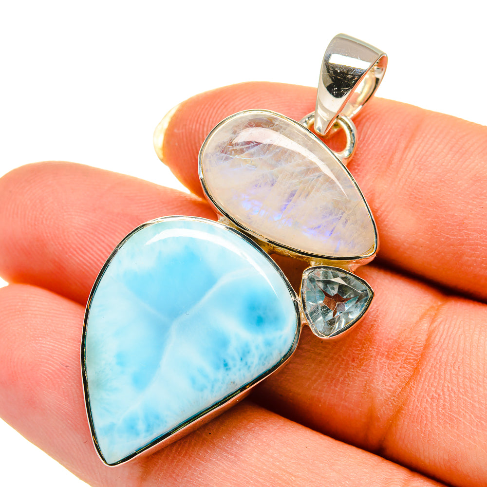 Larimar Pendants handcrafted by Anasilvercos - PD12532