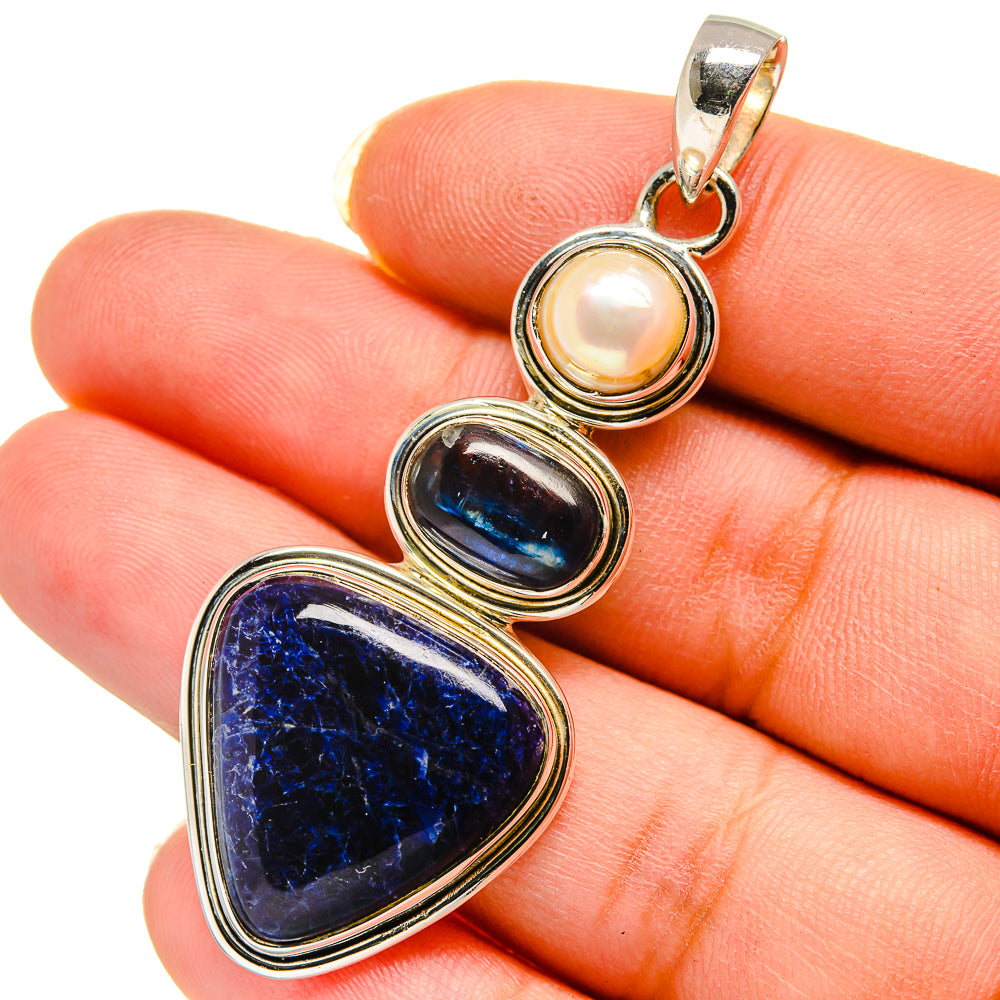 Sodalite Pendants handcrafted by Anasilvercos - PD12534
