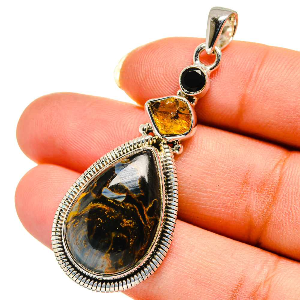 Pietersite Pendants handcrafted by Anasilvercos - PD12538