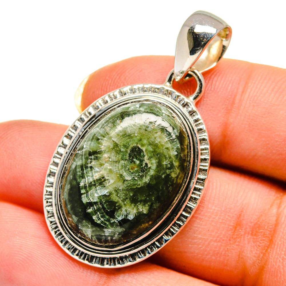 Seraphinite Pendants handcrafted by Anasilvercos - PD12540