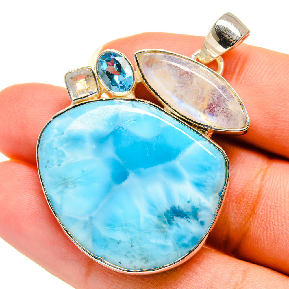 Larimar Pendants handcrafted by Anasilvercos - PD12547