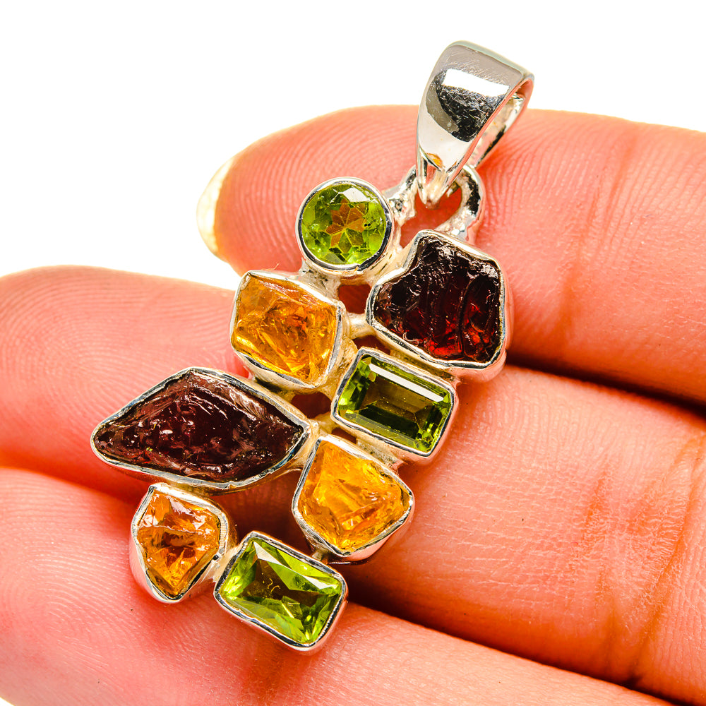 Garnet Pendants handcrafted by Anasilvercos - PD12552