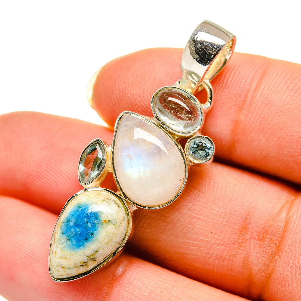K2 Blue Azurite Pendants handcrafted by Anasilvercos - PD12553