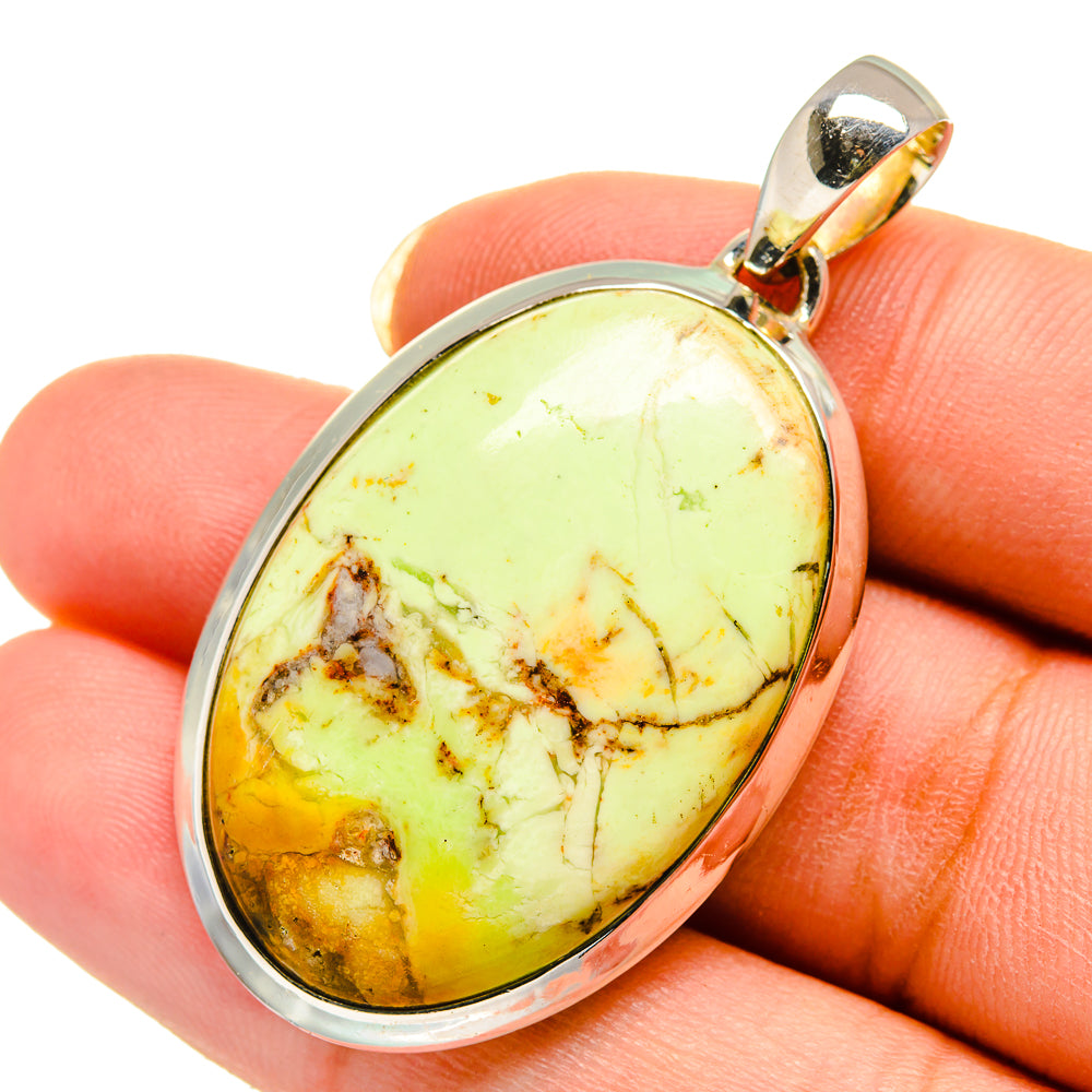 Lemon Chrysoprase Pendants handcrafted by Anasilvercos - PD12558