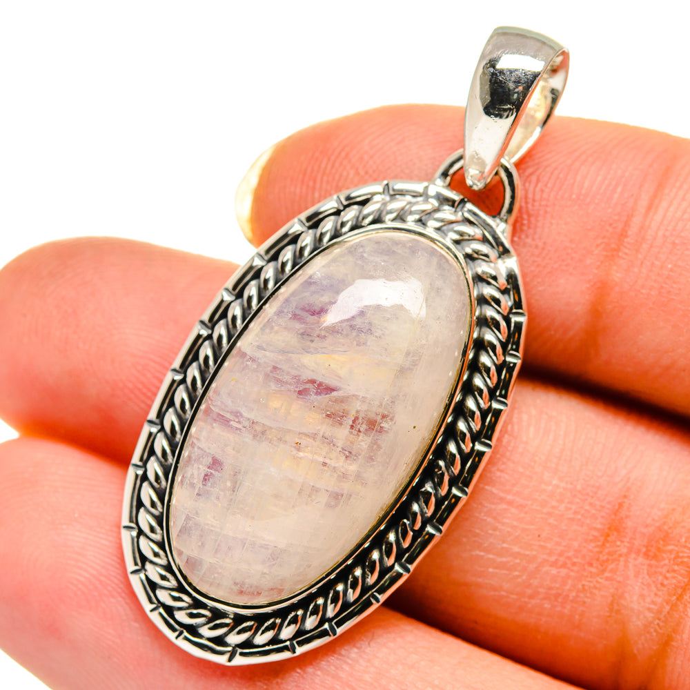 Rainbow Moonstone Pendants handcrafted by Anasilvercos - PD12559