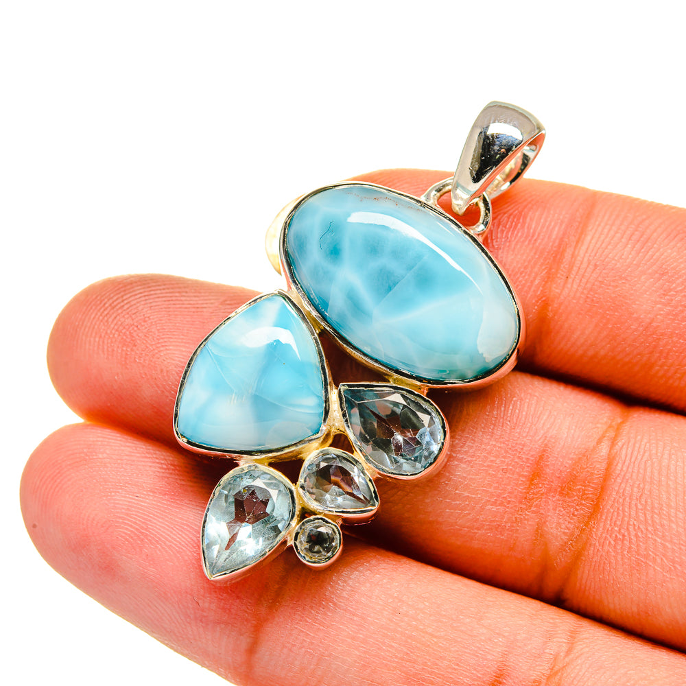 Larimar Pendants handcrafted by Anasilvercos - PD12567