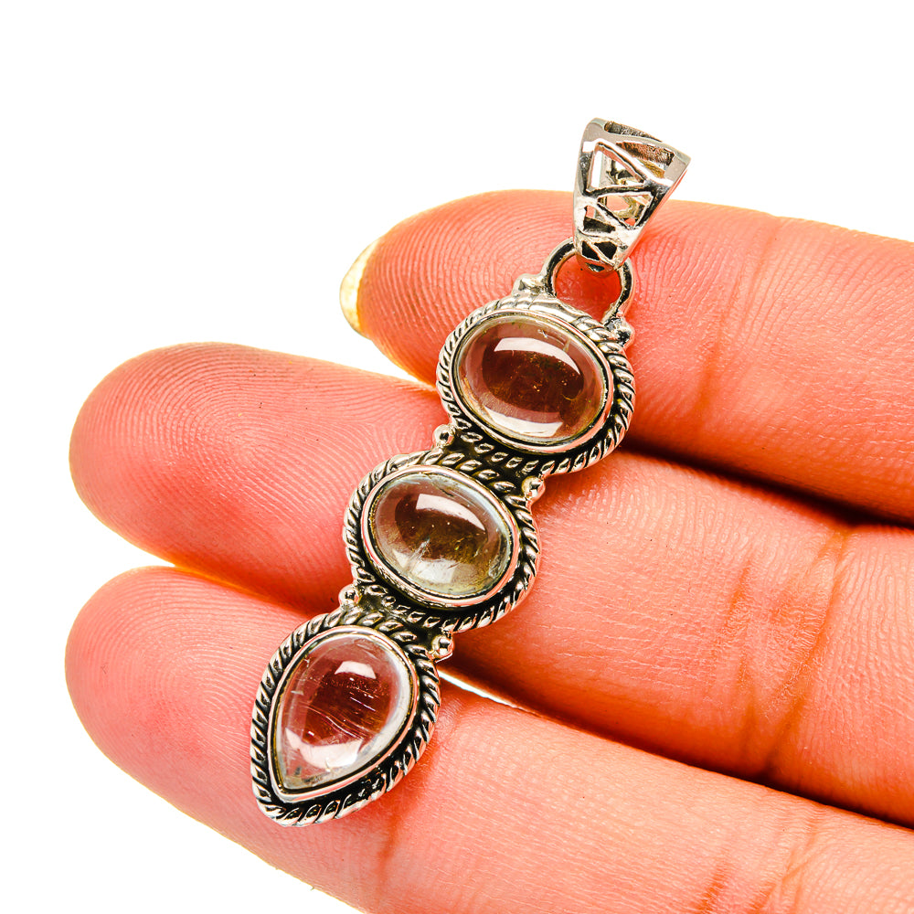 Rainbow Moonstone Pendants handcrafted by Anasilvercos - PD12576