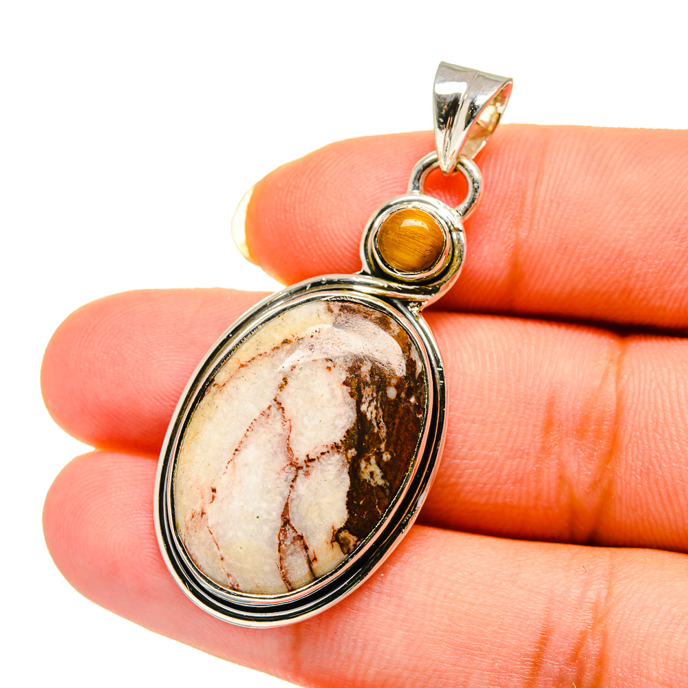 Peanut Wood Jasper Pendants handcrafted by Anasilvercos - PD12581