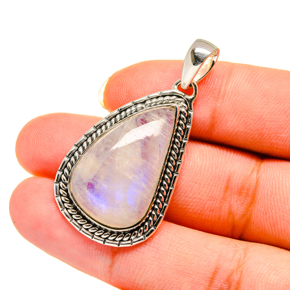 Rainbow Moonstone Pendants handcrafted by Anasilvercos - PD12582