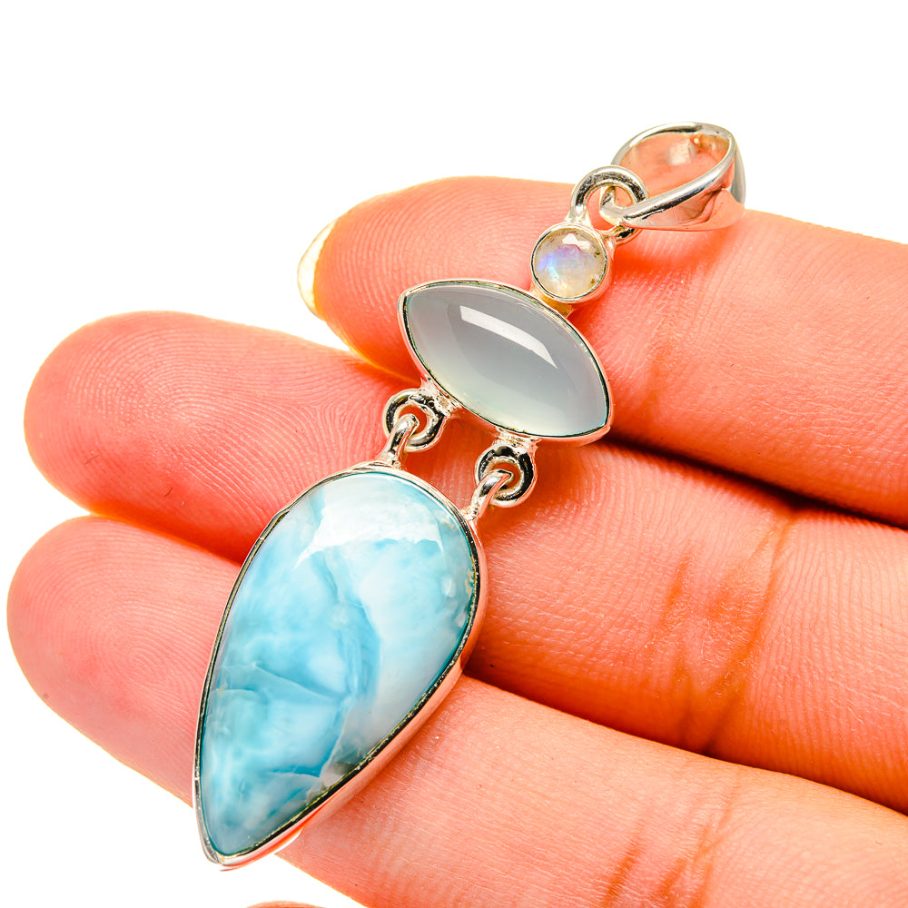 Larimar Pendants handcrafted by Anasilvercos - PD12584