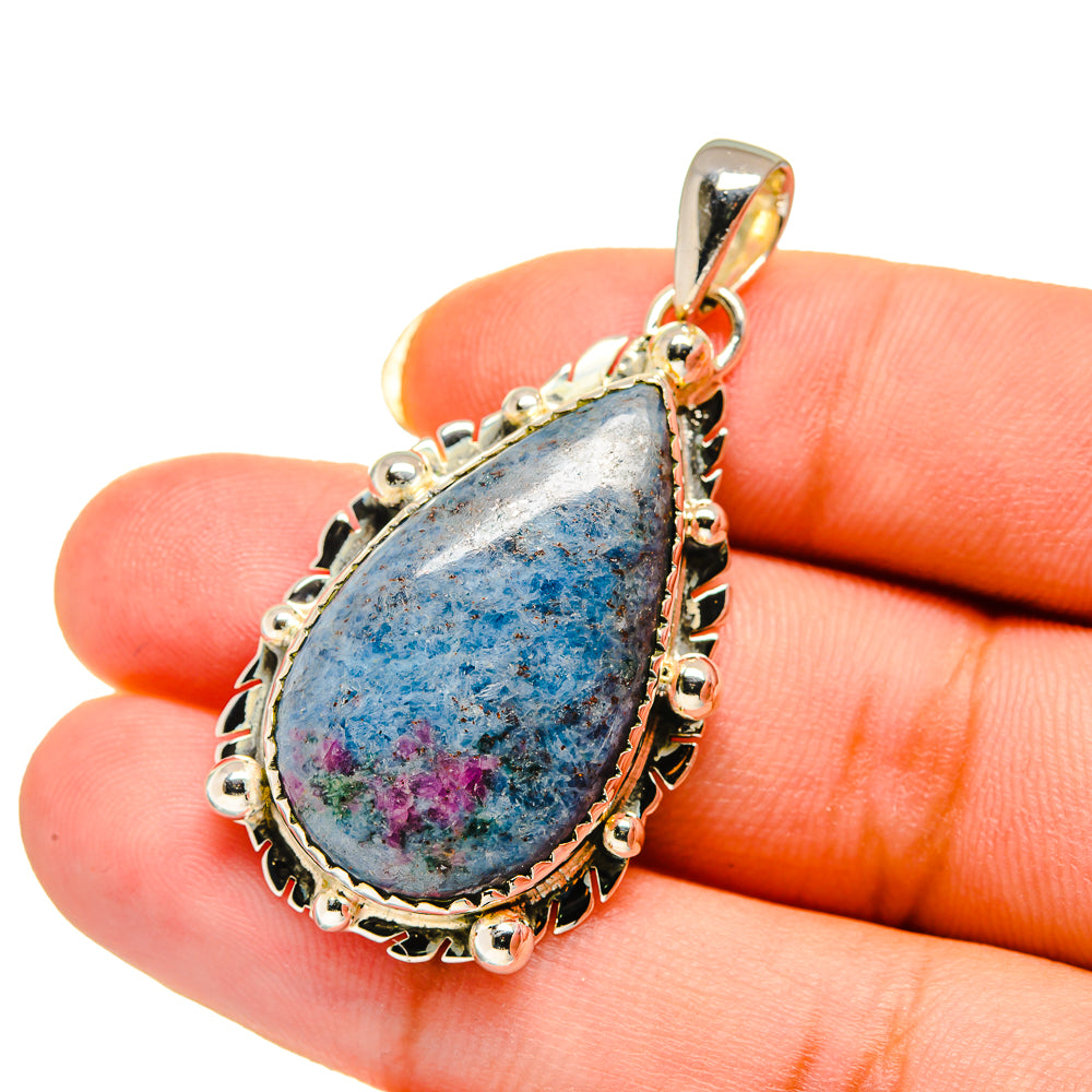 Ruby Fuchsite Pendants handcrafted by Anasilvercos - PD12590