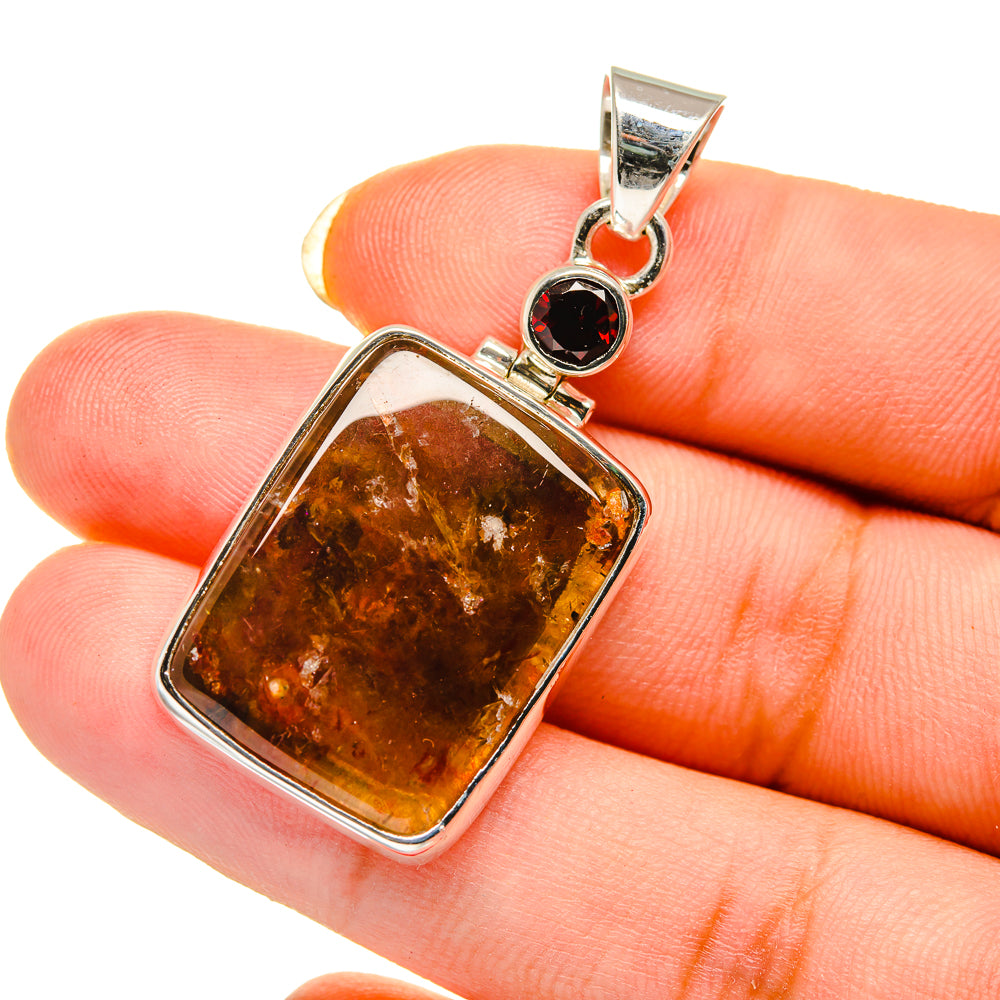 Plume Agate Pendants handcrafted by Anasilvercos - PD12596