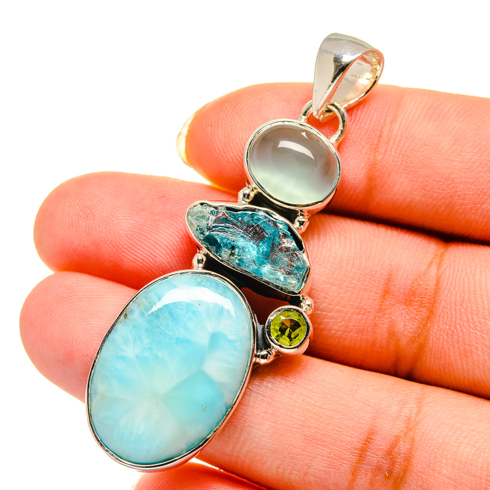 Larimar Pendants handcrafted by Anasilvercos - PD12605