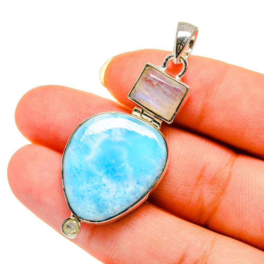 Larimar Pendants handcrafted by Anasilvercos - PD12609