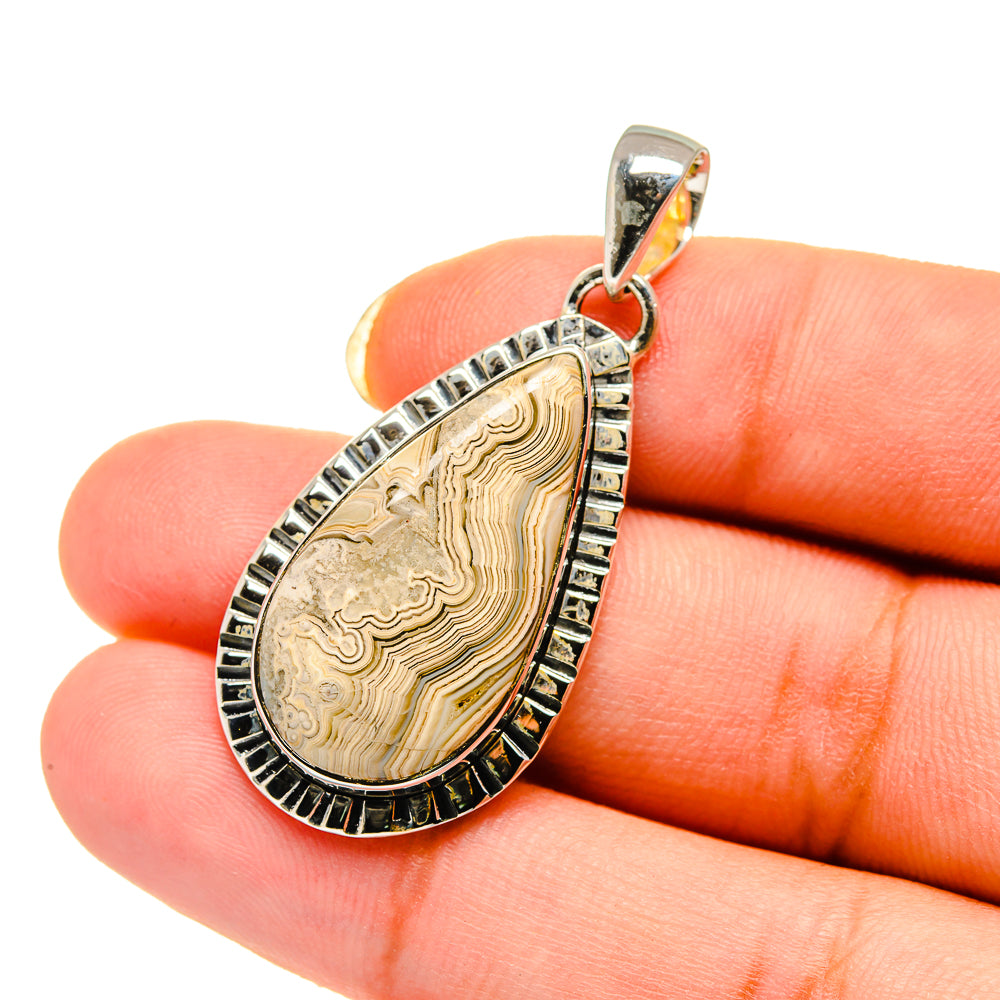 Laguna Lace Agate Pendants handcrafted by Anasilvercos - PD12615