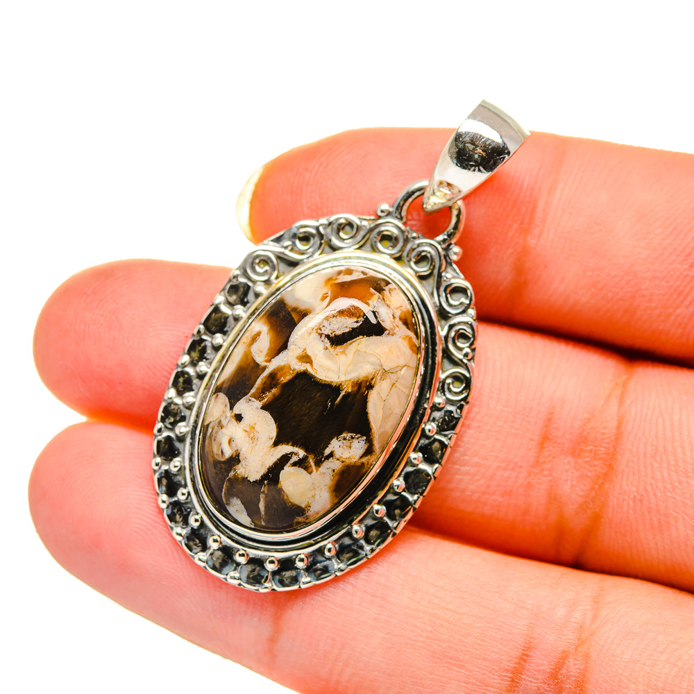Peanut Wood Jasper Pendants handcrafted by Anasilvercos - PD12616