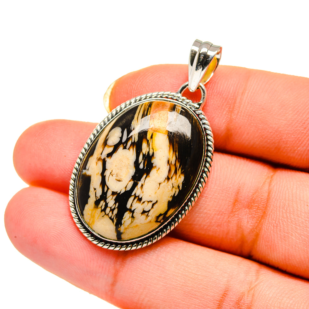 Peanut Wood Jasper Pendants handcrafted by Anasilvercos - PD12623