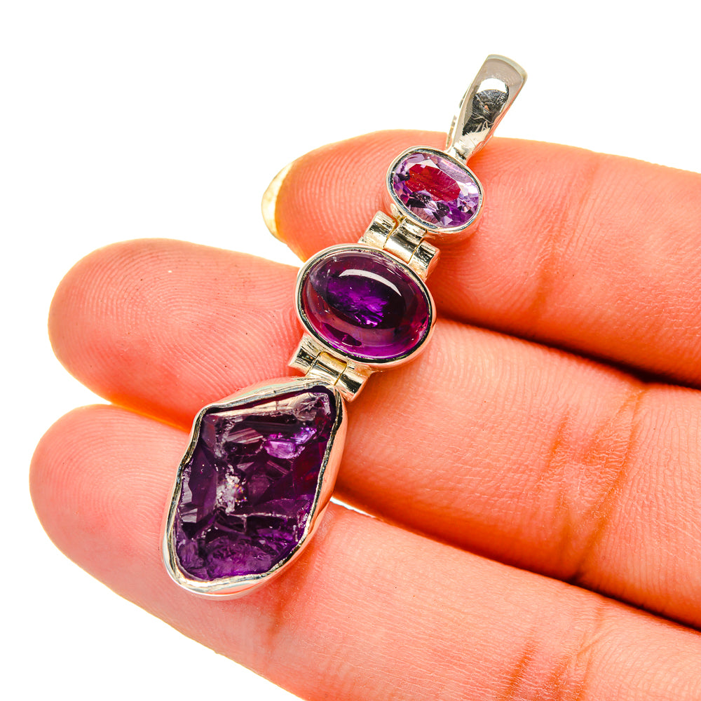 Amethyst Pendants handcrafted by Anasilvercos - PD12635