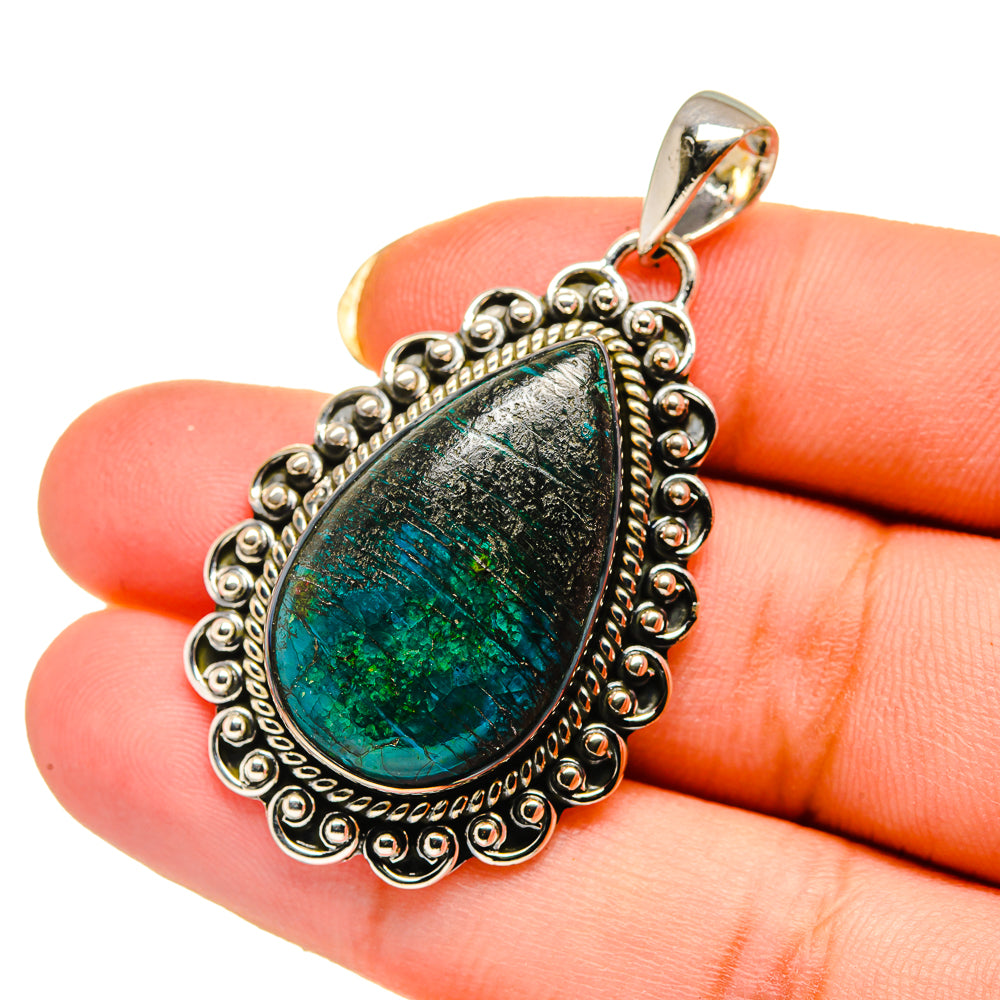 Chrysocolla Pendants handcrafted by Anasilvercos - PD12639