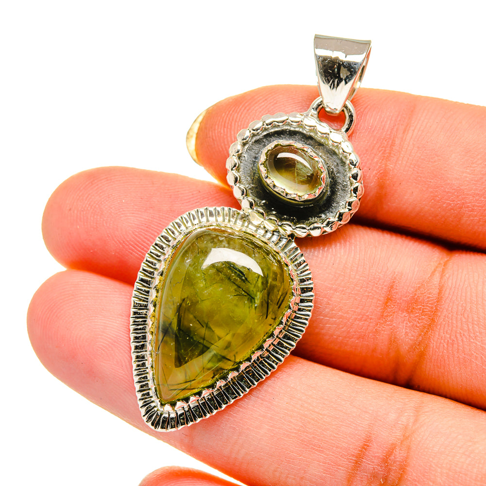 Prehnite Pendants handcrafted by Anasilvercos - PD12655