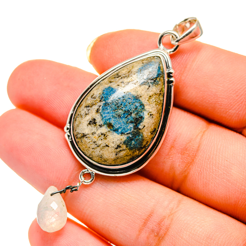 K2 Blue Azurite Pendants handcrafted by Anasilvercos - PD12657