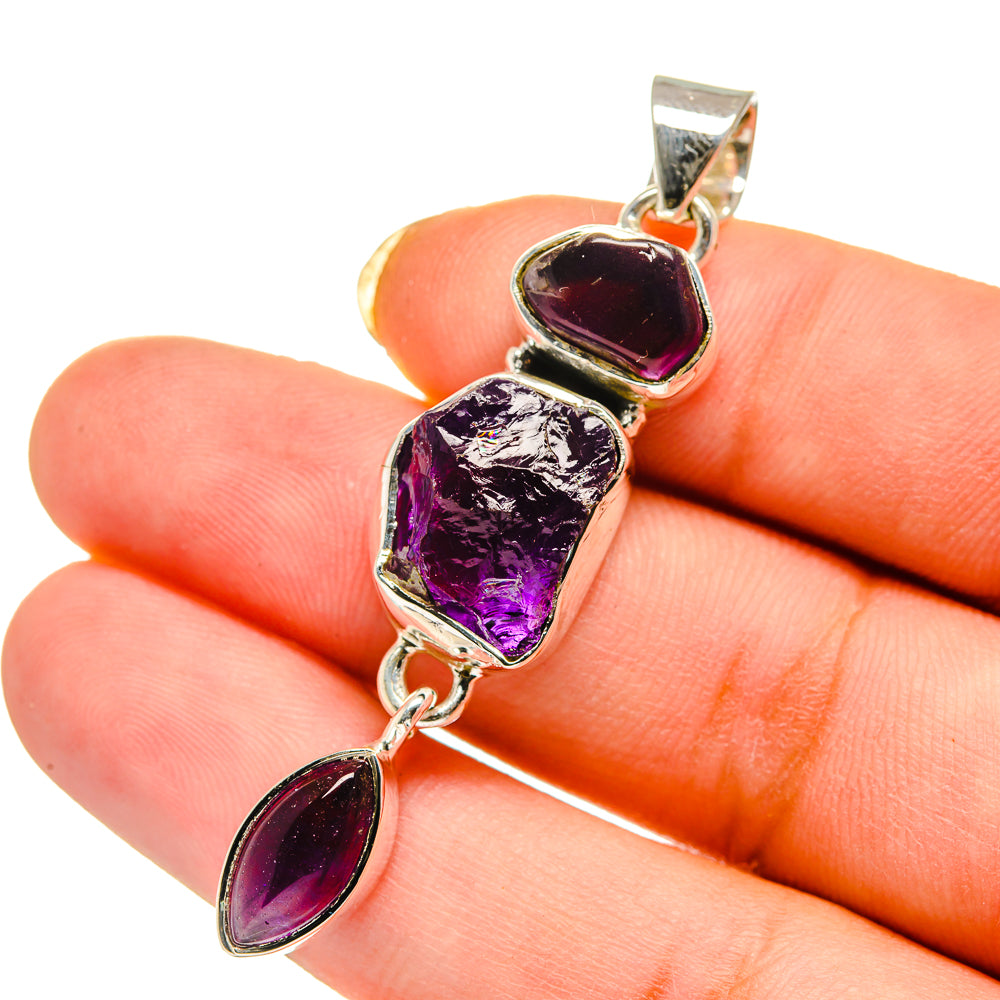 Amethyst Pendants handcrafted by Anasilvercos - PD12662