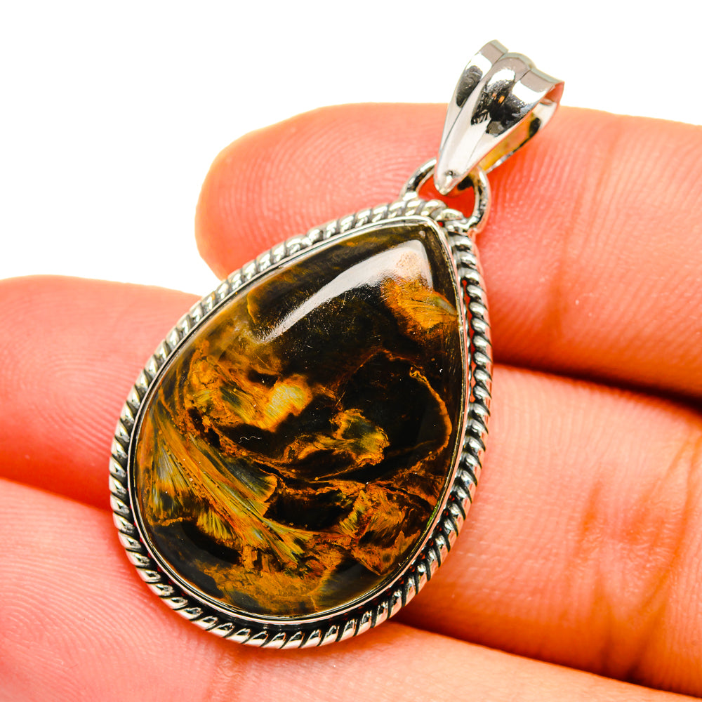 Golden Pietersite Pendants handcrafted by Anasilvercos - PD12687