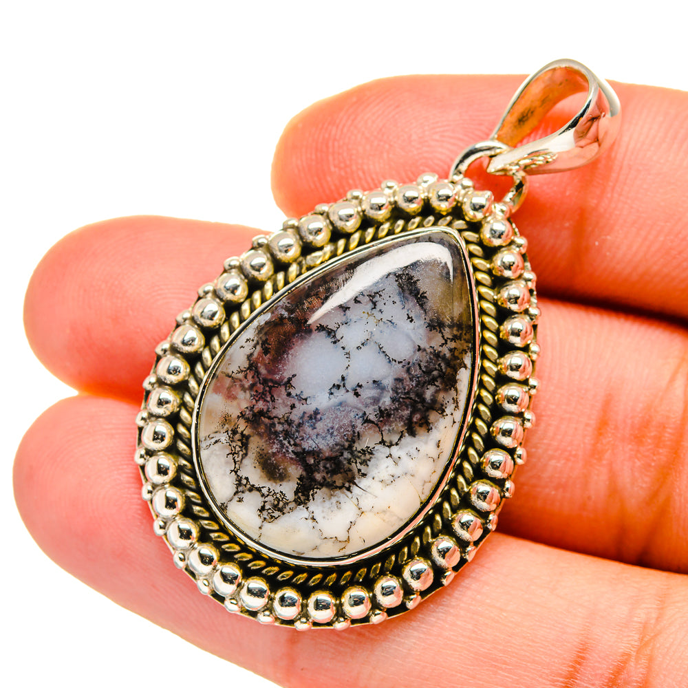 Dendritic Opal Pendants handcrafted by Anasilvercos - PD12690