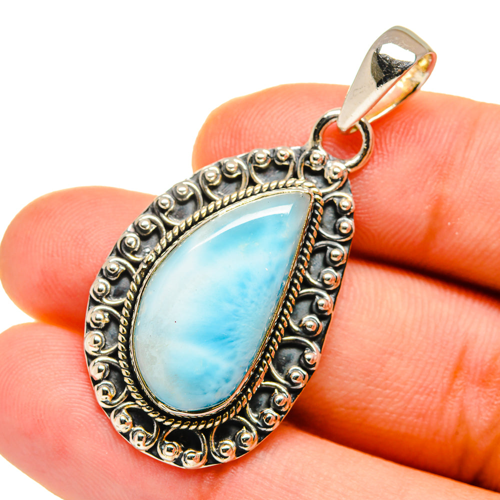 Larimar Pendants handcrafted by Anasilvercos - PD12704