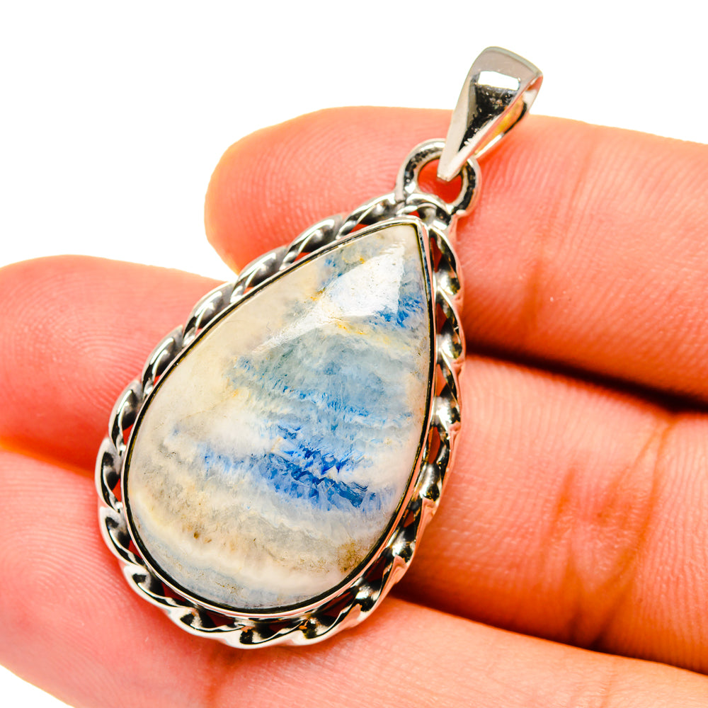 Blue Scheelite Pendants handcrafted by Anasilvercos - PD12720