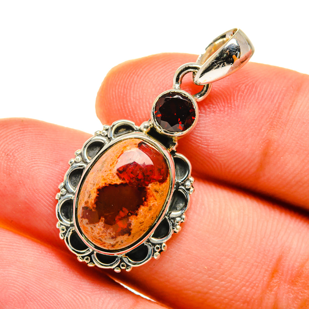 Mexican Fire Opal Pendants handcrafted by Anasilvercos - PD12731