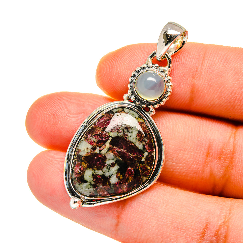 Russian Eudialyte Pendants handcrafted by Anasilvercos - PD12739