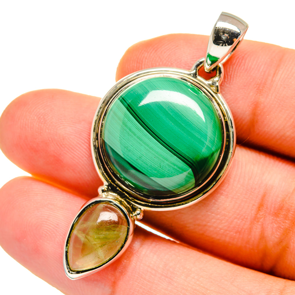 Malachite Pendants handcrafted by Anasilvercos - PD12750