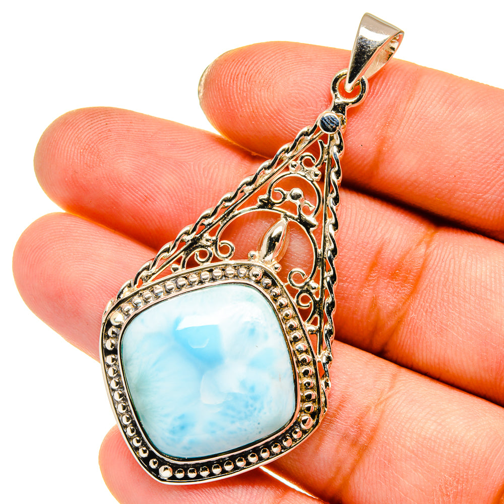 Larimar Pendants handcrafted by Anasilvercos - PD12769