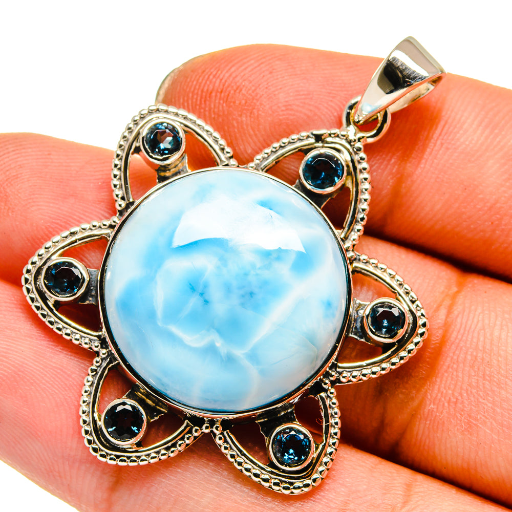 Larimar Pendants handcrafted by Anasilvercos - PD12781