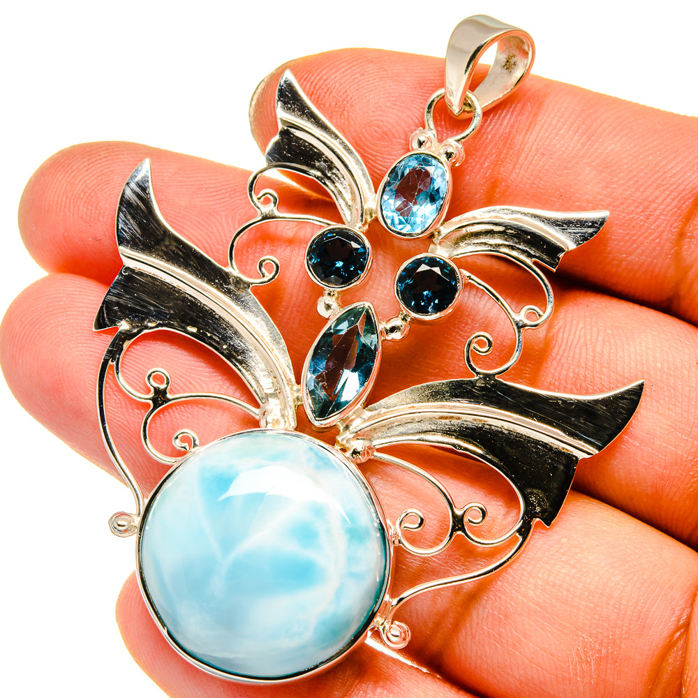 Larimar Pendants handcrafted by Anasilvercos - PD12790