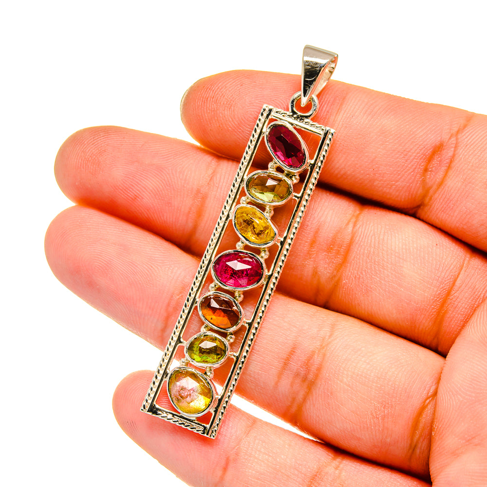 Pink Tourmaline Pendants handcrafted by Anasilvercos - PD12799