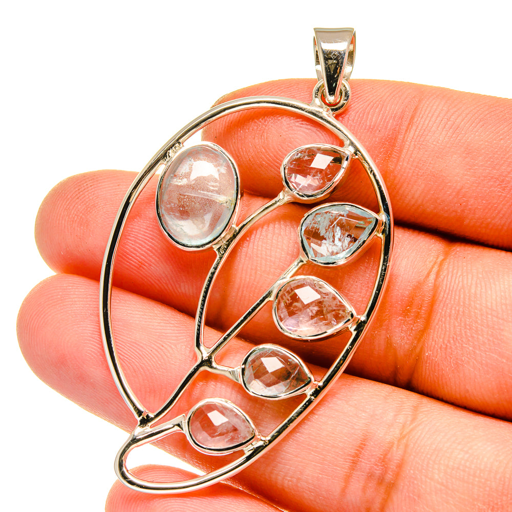 Aquamarine Pendants handcrafted by Anasilvercos - PD12802