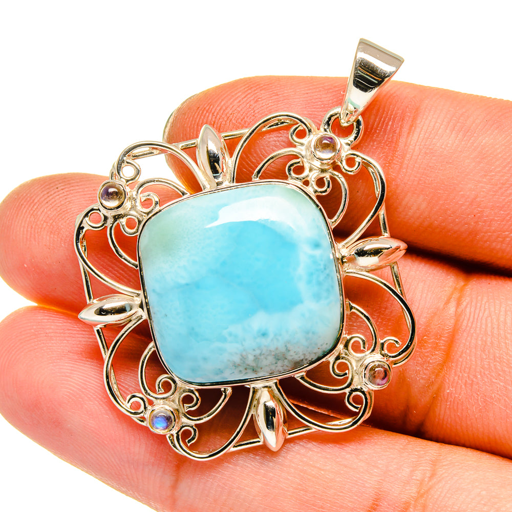 Larimar Pendants handcrafted by Anasilvercos - PD12813