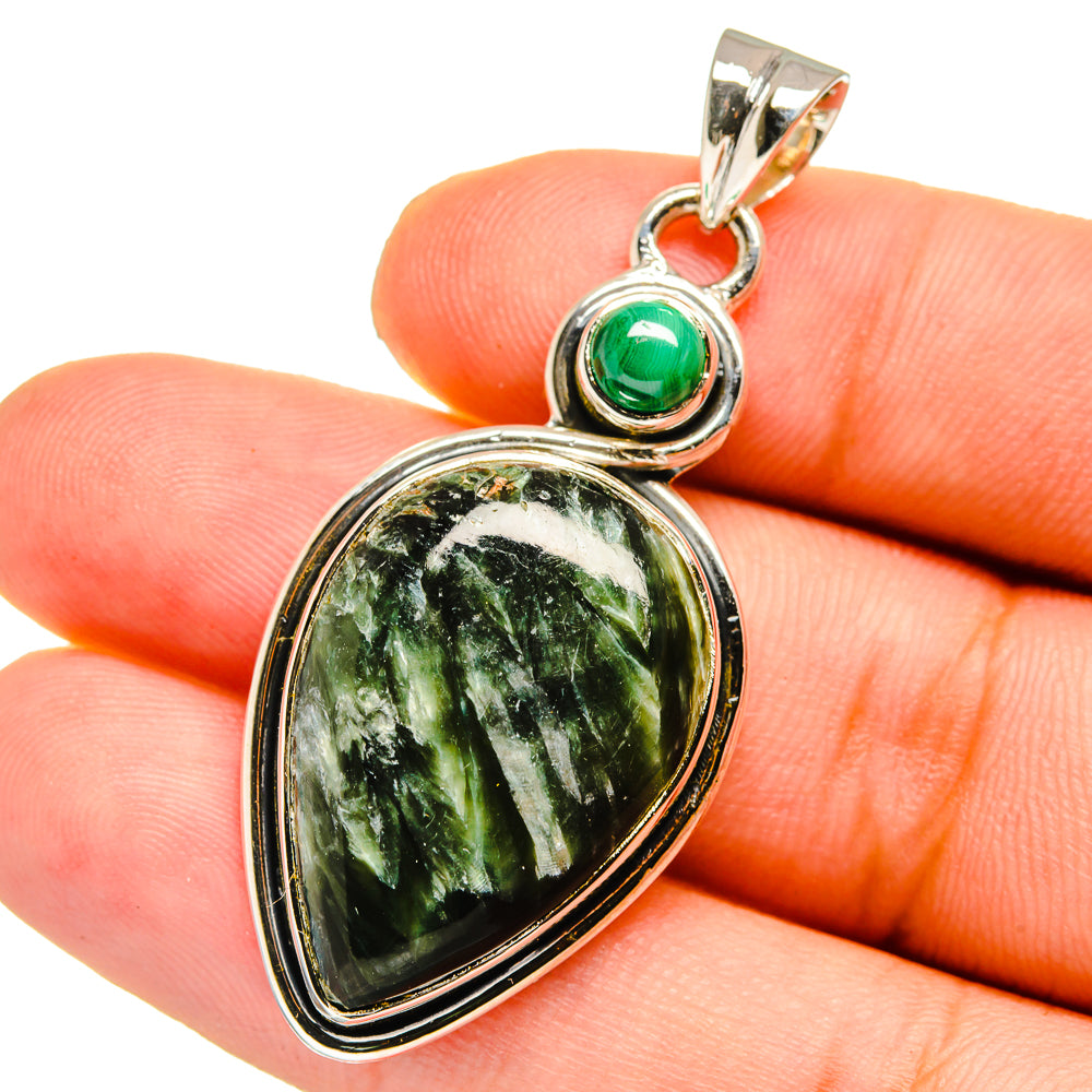 Seraphinite Pendants handcrafted by Anasilvercos - PD12830