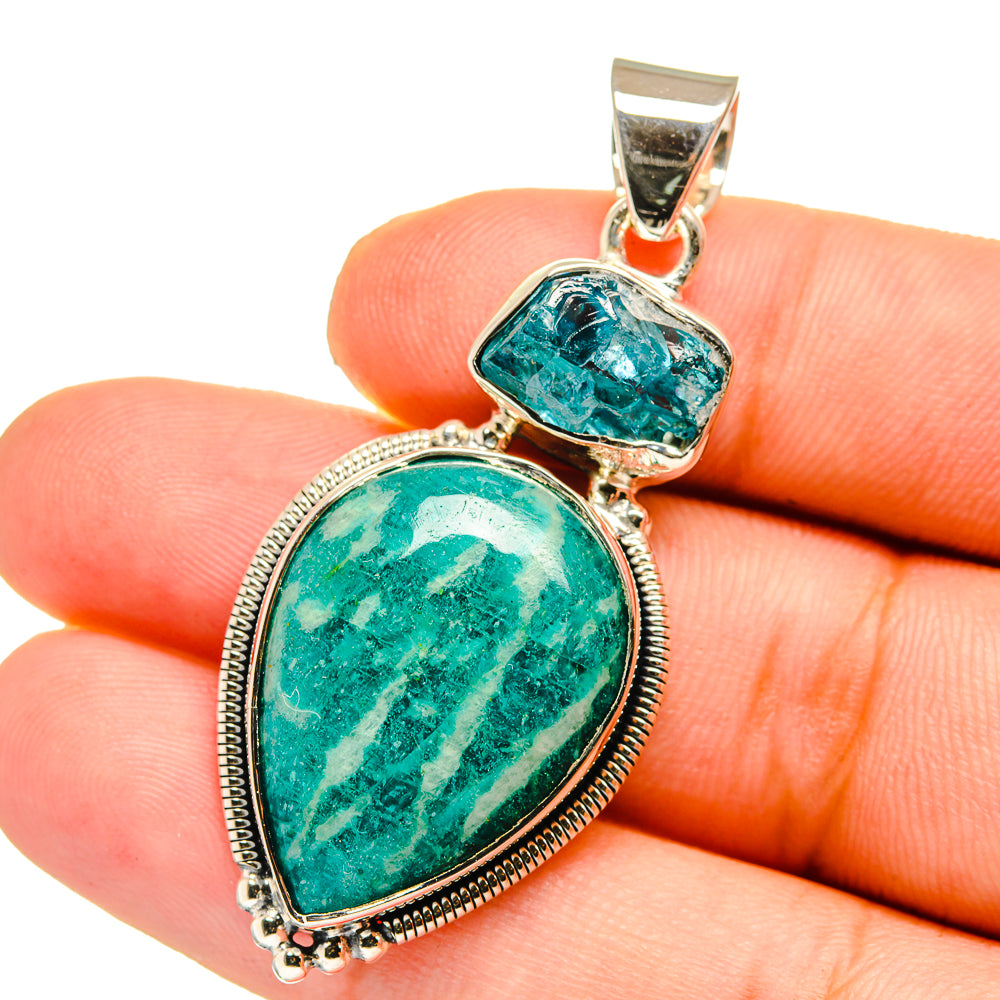 Amazonite Pendants handcrafted by Anasilvercos - PD12831