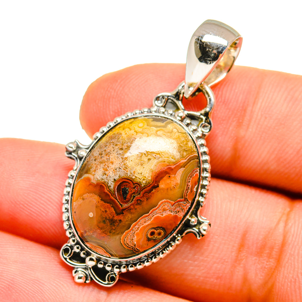 Laguna Lace Agate Pendants handcrafted by Anasilvercos - PD12838
