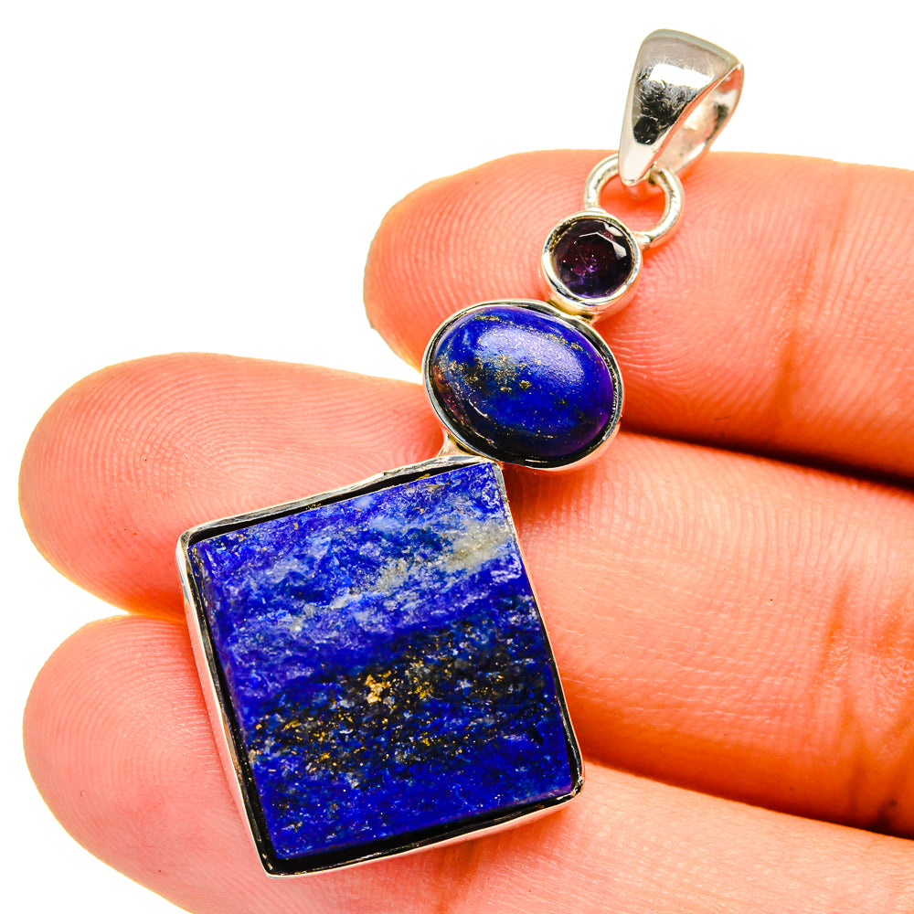 Lapis Lazuli Pendants handcrafted by Anasilvercos - PD12842
