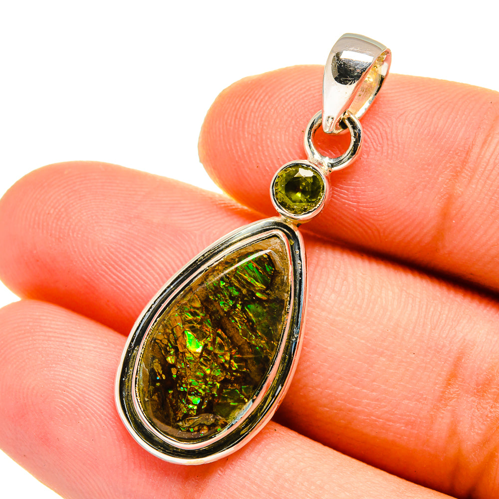 Ammolite Pendants handcrafted by Anasilvercos - PD12848