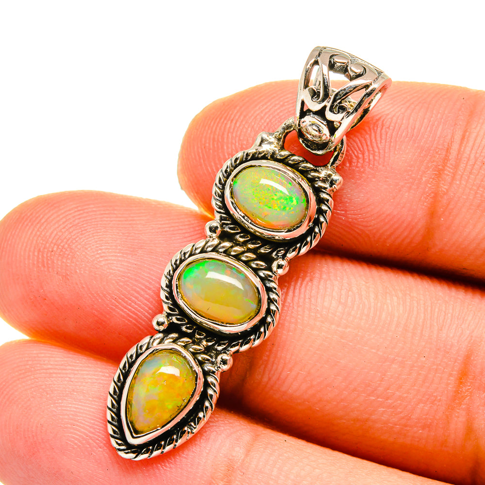 Ethiopian Opal Pendants handcrafted by Anasilvercos - PD12850