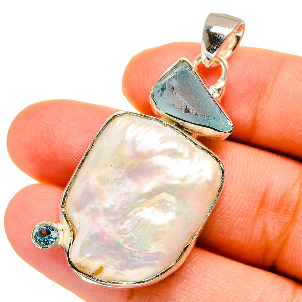 Mother Of Pearl Pendants handcrafted by Anasilvercos - PD12860